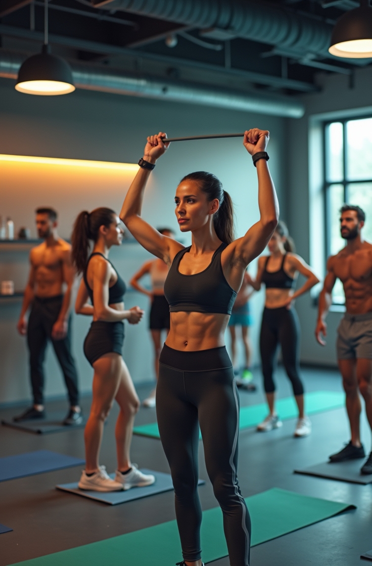Fitness coach verwelkomt je
